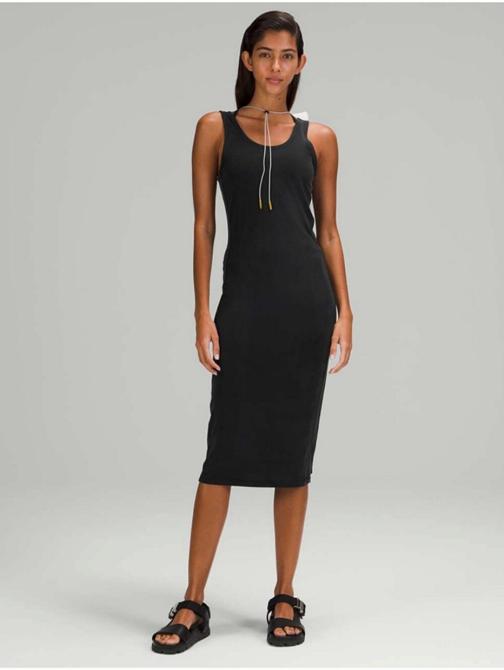 🆕️ Lululemon Lab Noir Tank Dress Black Resortwear Beach Travel Sz 8 Loungewear